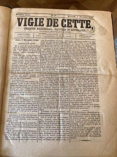 What documents have the historical and scientific society of Sète deposited in the municipal archives ?