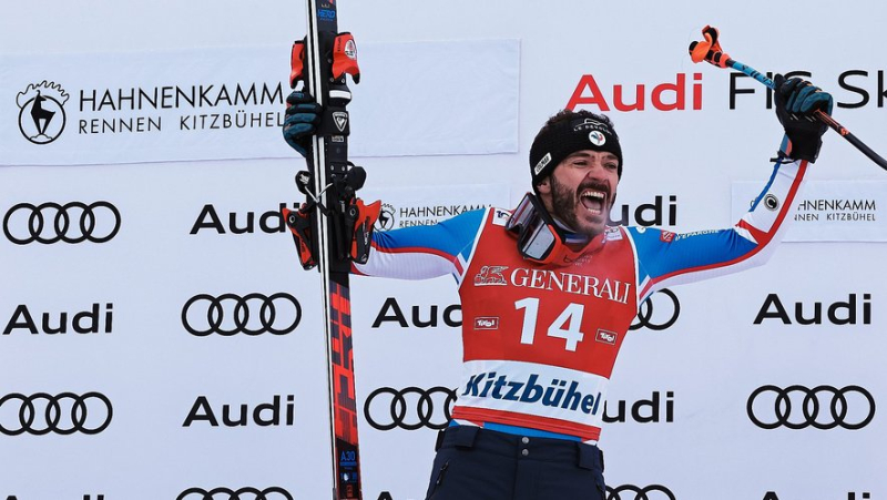 VIDEO. Cyprien Sarrazin on track to win a second downhill in a row in Kitzbühel