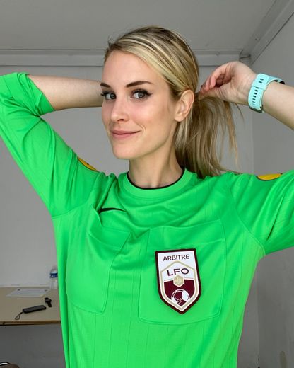 Miss Midi-Pyrénées 2016 and referee, Montpellier Virginie Guillin lives her passion for football to the fullest