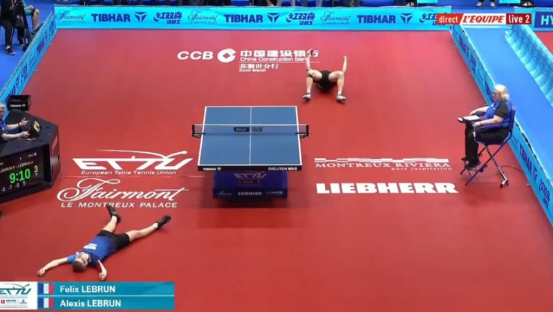 VIDEO. Top 16 European table tennis: Alexis Lebrun beats his brother Félix in the quarter-finals to remain undefeated against him in an official match