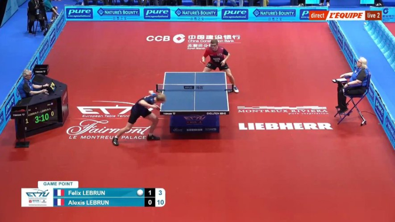 VIDEO. European table tennis top 16: opposed in the quarter-final, the Lebrun brothers, Félix and Alexis, delighted with incredible points