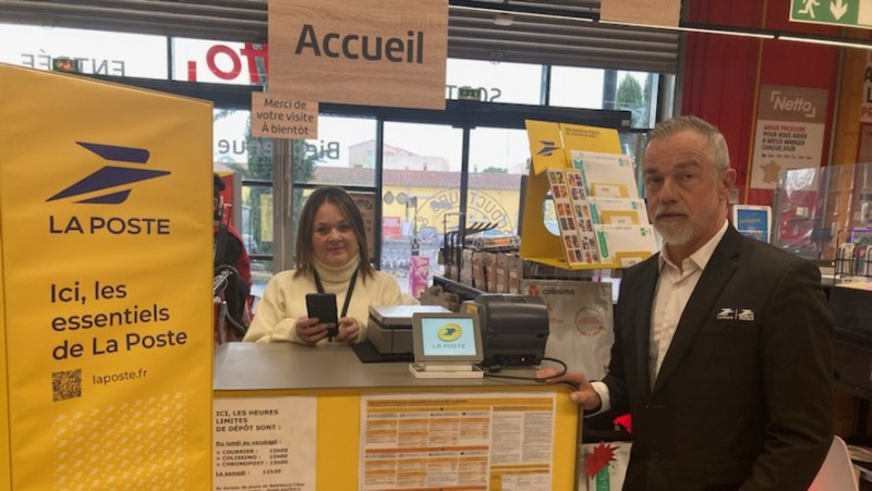 A win-win partnership which allows the Netto de Bagnols brand to host a postal service