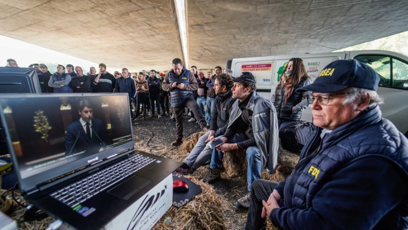 Anger of farmers: on the motorway dam in Nîmes, the Prime Minister&#39;s speech followed closely