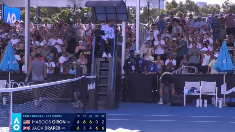 VIDEO. Australian Open: British tennis player vomits seconds after first round victory