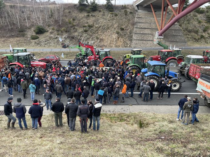 Anger of farmers: an army of tractors block the A75 in Antrenas (Lozère), “a historic mobilization”