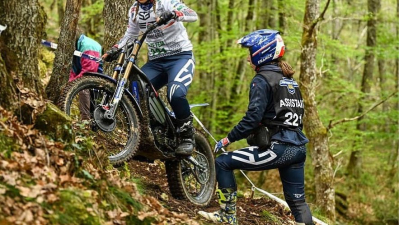 Motorcycle trial: young prodigy Margaux Pena, first rider in the world to ride electric