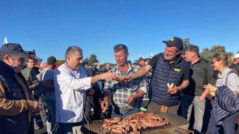 Des chefs étoilés et des traiteurs de l'association Gard aux chefs en renfort pour les agriculteurs