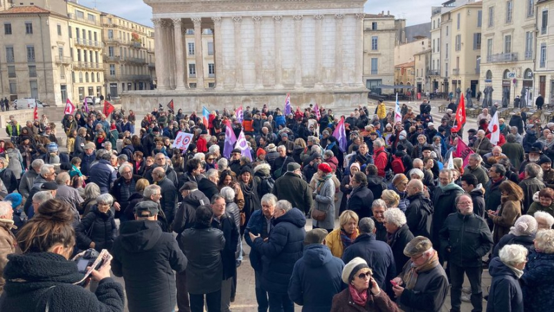 In Nîmes, nearly 800 people responded to the march for freedom, equality, fraternity and against the immigration law