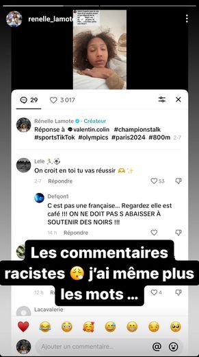 “She’s not a Frenchwoman”: Rénelle Lamote victim of racist comments on social networks