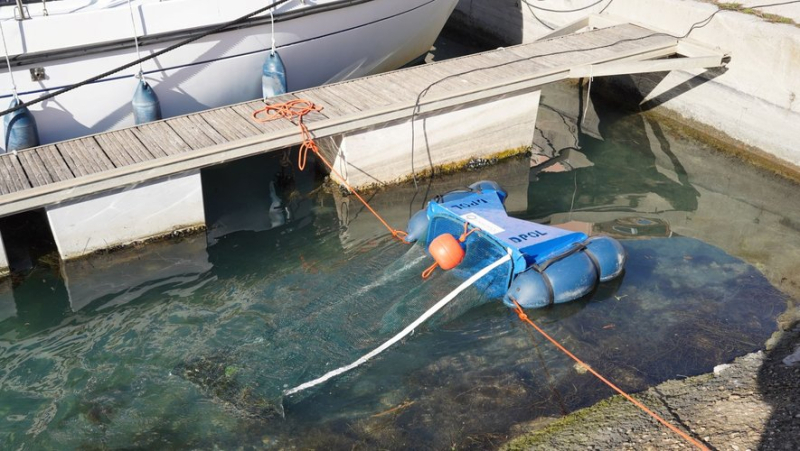 Conclusive test for the small depolluting robot from the port of Frontignan