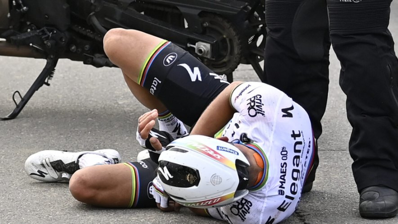 VIDEO. Cycling: “I didn’t understand anything, it fell suddenly”, Julian Alaphilippe’s heavy fall on Omloop Het Nieuwsblad