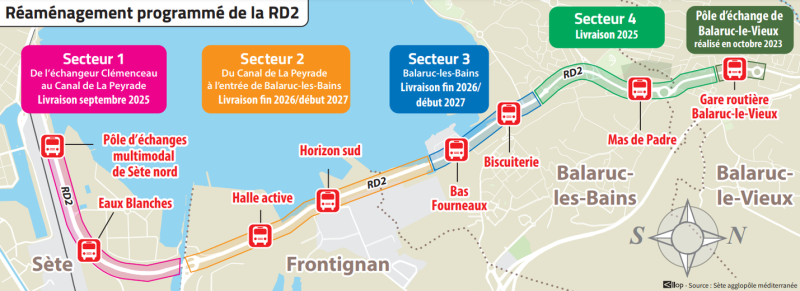 Frequency, time savings, stops... everything you need to know about the future "tramway"-style bus line between Sète and Balaruc-le-Vieux