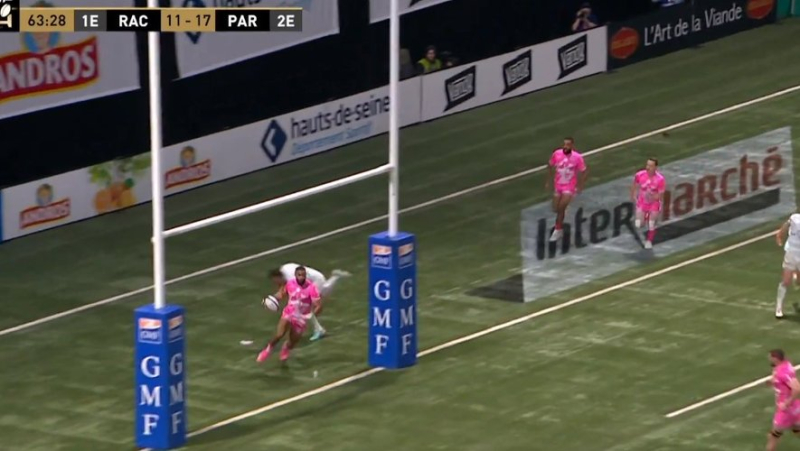VIDEO. From his goal, kick over and defender eliminated: the try of the year of more than 100 meters scored by the Parisian Dakuwaqa