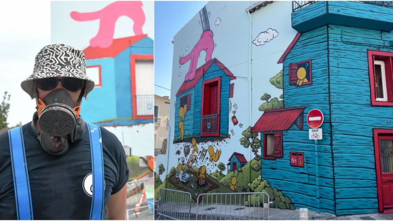 Street-art in Sète: JACE&#39;s work needs your votes to become the most beautiful fresco in France!