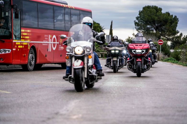 Harcèlement scolaire : des bikers en soutien de Luka devant le collège Claude-Chappe à Gallargues-le-Montueux