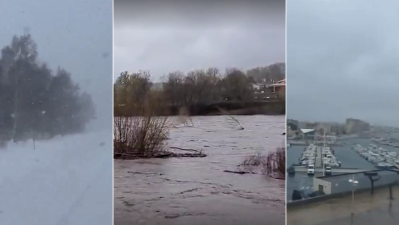 IN IMAGES, IN PICTURES. Weather alert: flood in Hérault, snowstorm in Lozère, winds at 140km/h... depression Monica hits Occitanie