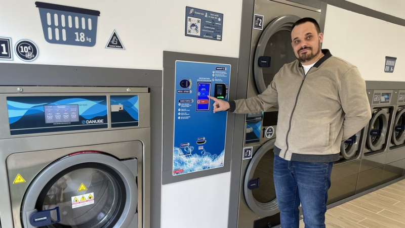 Green Wash, a newly opened laundromat in Fontanilles in Mende