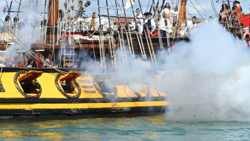 VIDEO. Stopover in Sète 2024: pirates, cannonballs, rifle fire... at the heart of the naval battle!