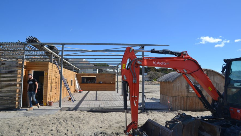 Things are getting underway on the Sète sands: two huts in the starting blocks to open in the coming days
