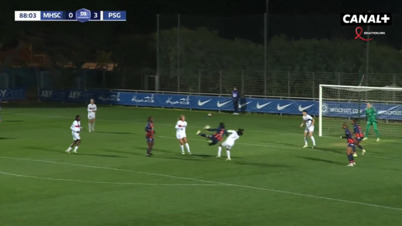 Women&#39;s D1: the incredible acrobatic goal of Montpellier during the defeat against PSG