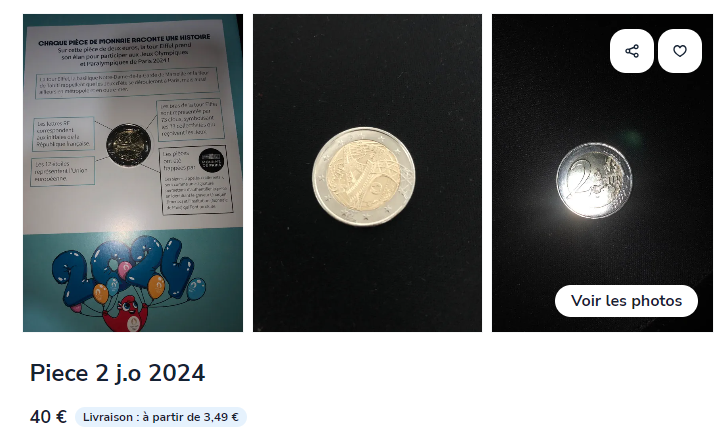 Up to 1000 euros: 2 euro coins distributed to schoolchildren during the Olympics resold at a high price