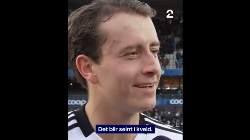 Football: "Phone in one hand, cock in the other. I&#39;m going to have fun", a Norwegian footballer scores a nice goal and lets loose in an interview