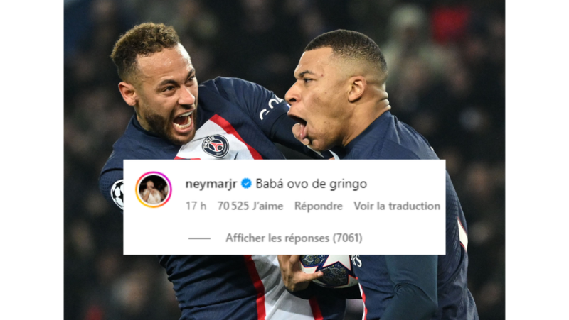 Neymar insults a Kylian Mbappé fan in a comment posted on Instagram before Barça-PSG