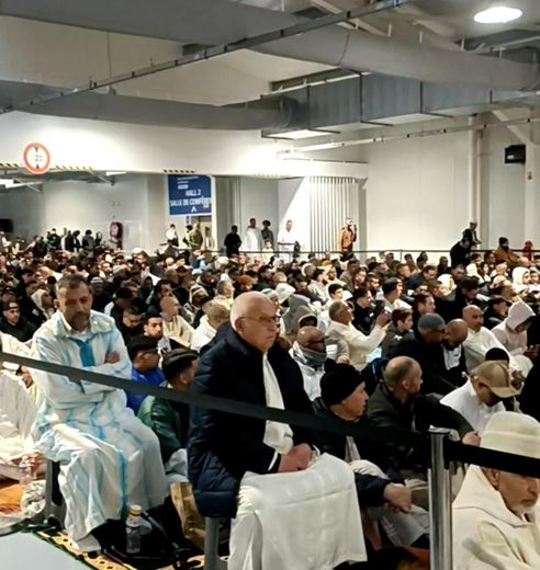 There were 16,000 gathered at the exhibition center to celebrate Eid