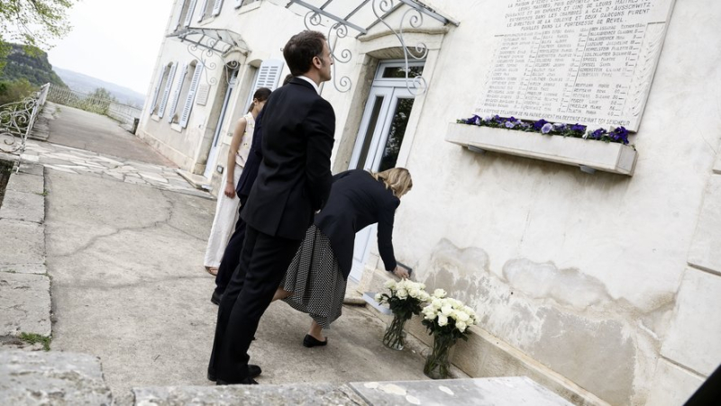 Emmanuel Macron launched his “memorial journey” in Izieu and on the Glières plateau for the 80th anniversary of the Liberation