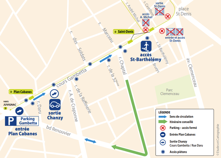 Attention works: access to the Gambetta car park has been modified in Montpellier, here is the route to take to park there