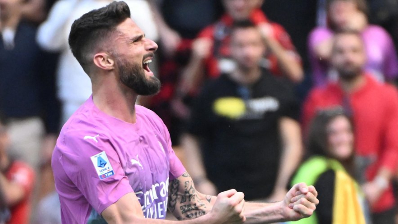 VIDEO. Football: Olivier Giroud continues to push the boundaries of time by scoring a new goal with AC Milan