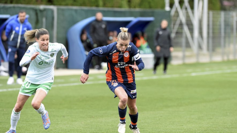The Montpellier players break free against Saint-Etienne for a bitter-tasting victory