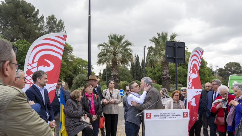 The Cigale roundabout in Nîmes newly named “Jacky Sagnard”