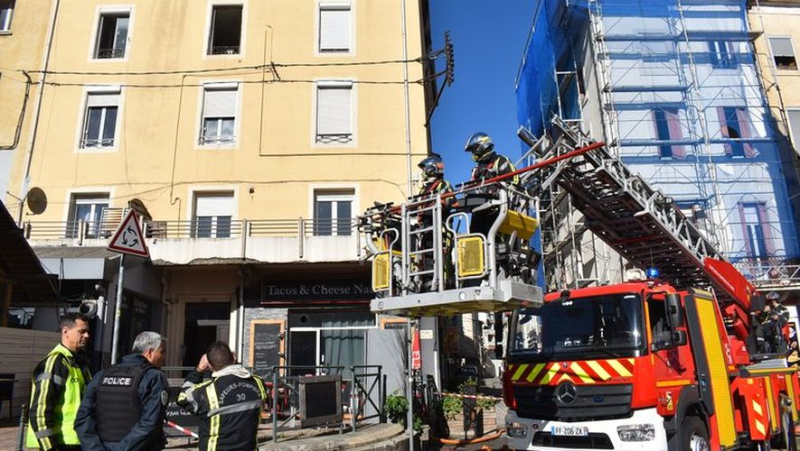 Incendie d’un immeuble dans le centre-ville d’Alès : un suspect placé en garde à vue