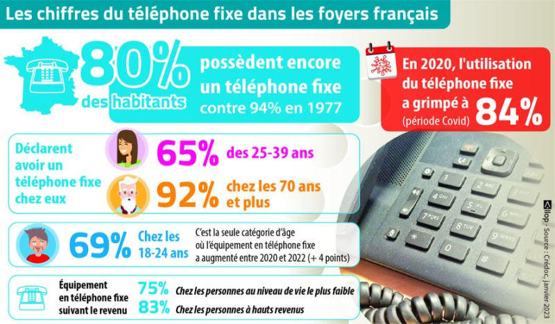 CASE. Despite increasingly rare use, how the landline telephone holds up in homes ?