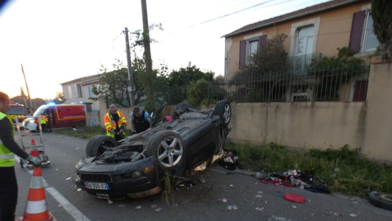 Spectacular accident in Gard: the car hits a pole violently, the driver escapes almost unscathed