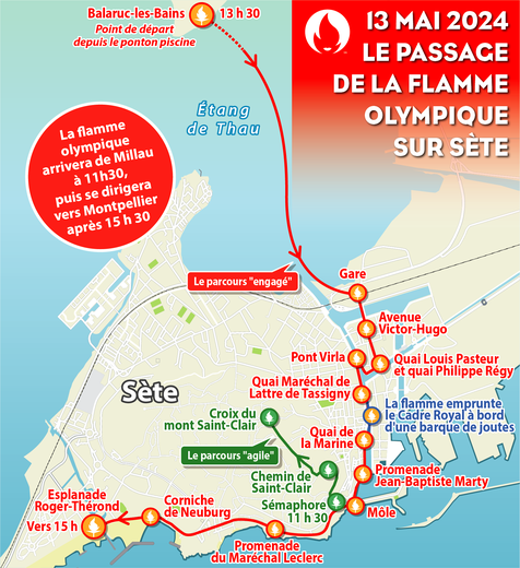 Paris 2024 Olympic Games: route, safety, traffic... 15 days before the event, Sète already has the sacred fire for the passage of the Olympic flame