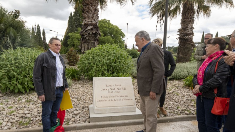 The Cigale roundabout in Nîmes newly named “Jacky Sagnard”