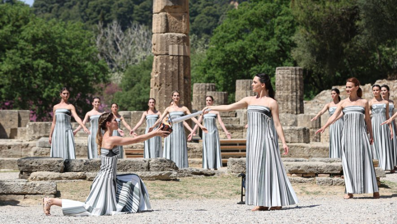 VIDEO. Paris 2024 Olympic Games: the Olympic flame was lit at the ancient site of Olympia, 101 days before the opening ceremony