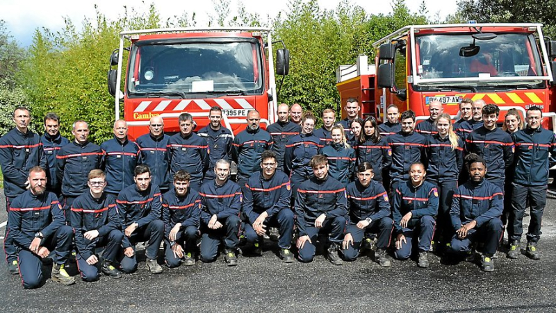 Une vingtaine de sapeurs-pompiers de l'Aveyron en stage de formation contre les feux de forêts