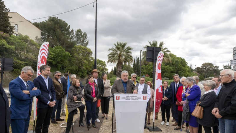 The Cigale roundabout in Nîmes newly named “Jacky Sagnard”