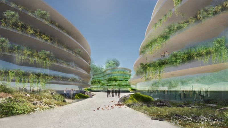 The initial project of Cortex, a global health campus led by Bertin Nahum at Euromédicine north of Montpellier, abandoned