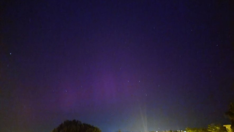 Northern lights observed in the sky of Agde