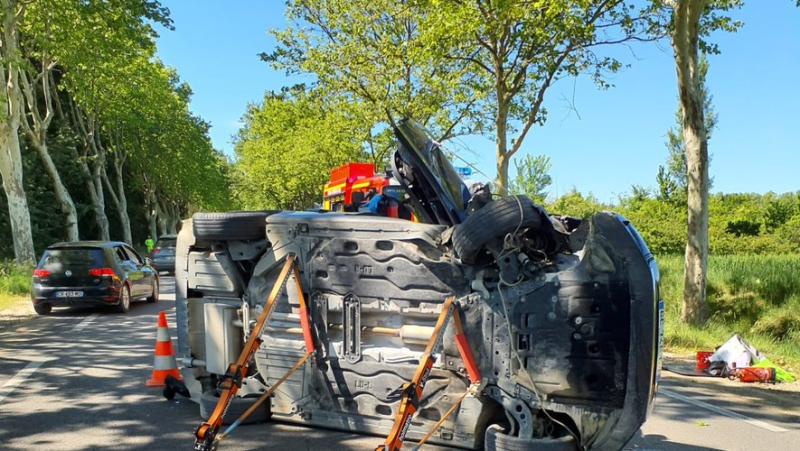 La voiture percute un arbre, à Vers-Pont-du-Gard, une octogénaire secourue par les pompiers