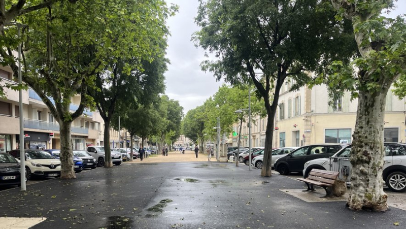 Why part of Boulevard Lacombe in Bagnols-sur-Cèze was paved ?