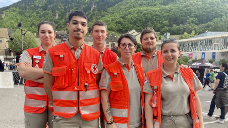Volunteer rescuers from the Lozère Red Cross mobilized on Mendekiden