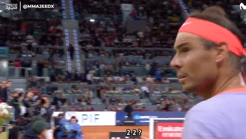 VIDEO. Tennis: when Rafael Nadal asks for the score of the meeting between Real and Bayern Munich during the match in Madrid