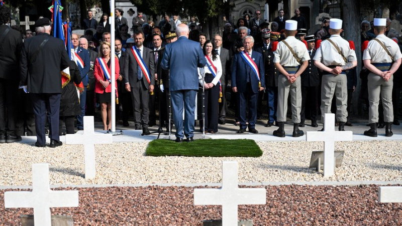 102 white crosses: the renovation of the Saint-Lazare military square, in Montpellier, inaugurated to commemorate May 8, 45
