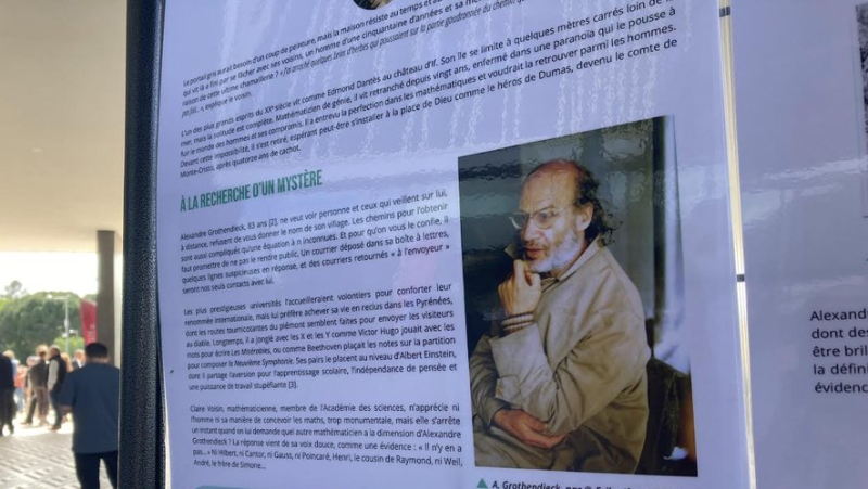 The memory of mathematician Alexander Grothendieck celebrated at the entrance to the Faculty of Sciences in Montpellier