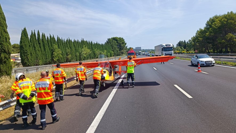 Unusual: the ULM has to land urgently and ends its journey on… the A9 motorway
